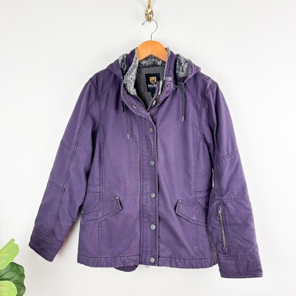Noble Equestrian Stable Ready Purple Canvas Jacket Sz L - Picture 2 of 16
